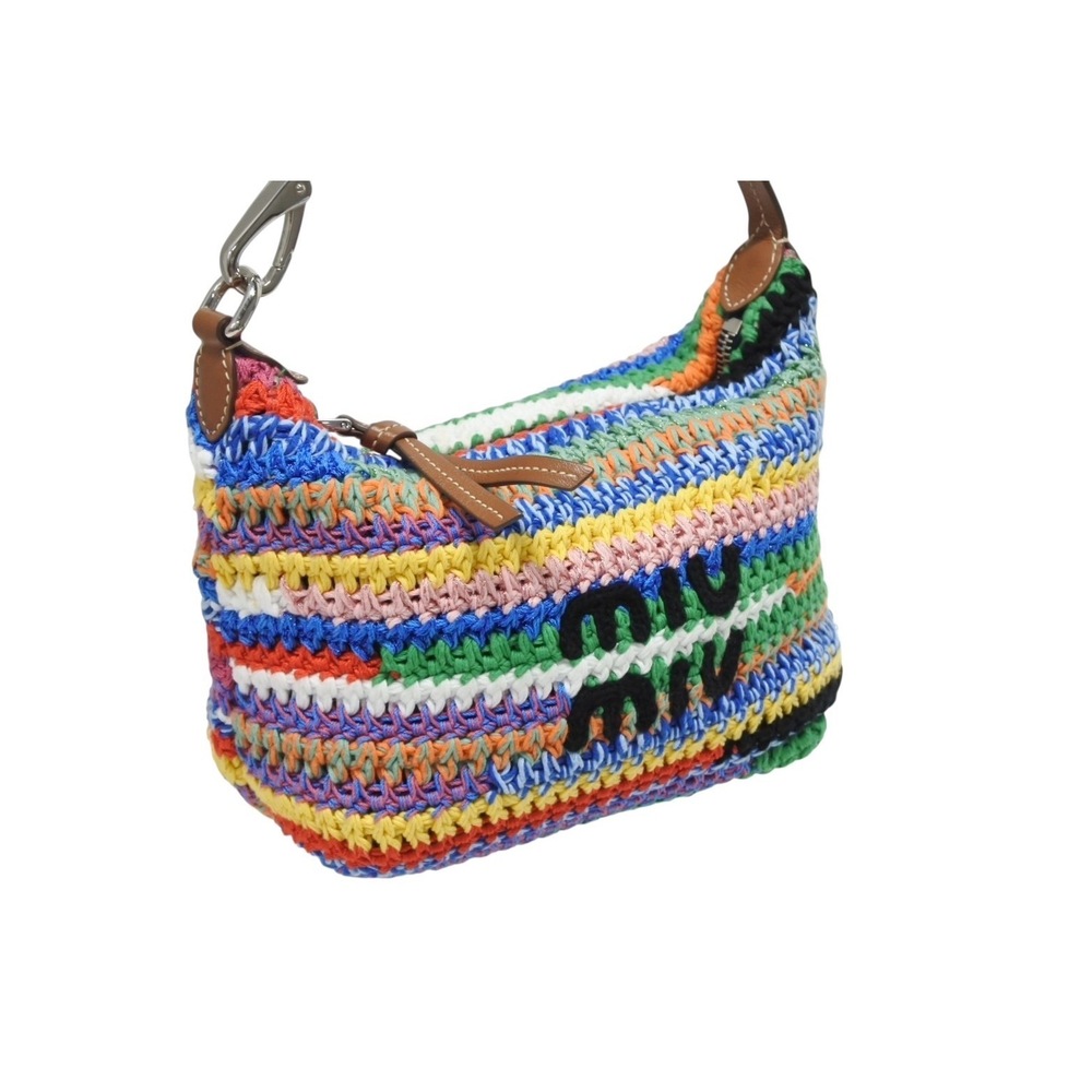 Miu Miu Miu Crochet Pouch Multicolor Leather - Picture 3 of 10